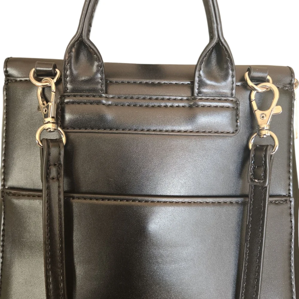 Aldo Feras Black Backpack with Silver Accents - Picture 5 of 10